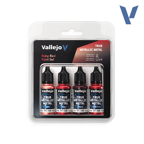 Vallejo Paint Set True Metallic Ruby Red