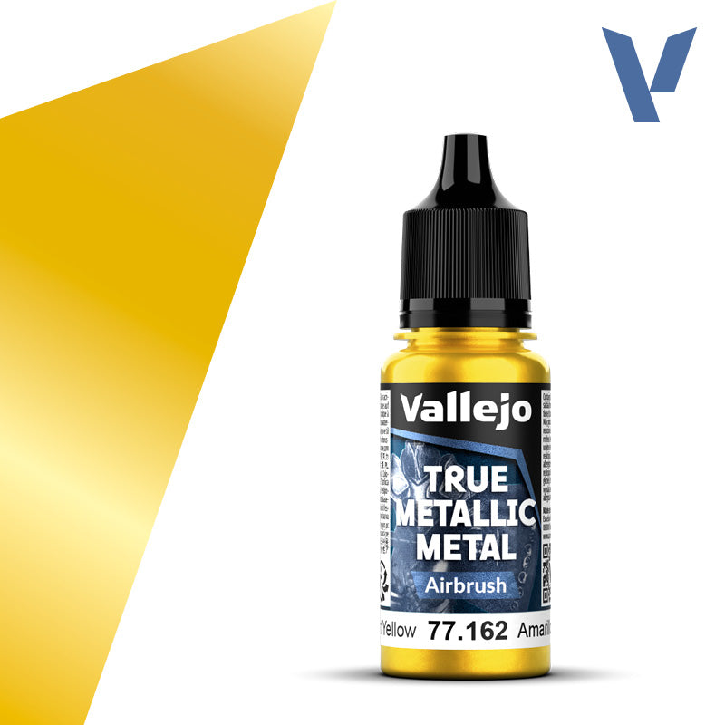 Vallejo True Metalic 18ml Radiant Yellow Airbrush