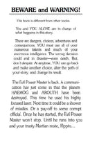 Novel Choose Your Own Adventure: War With The Evil Power Master