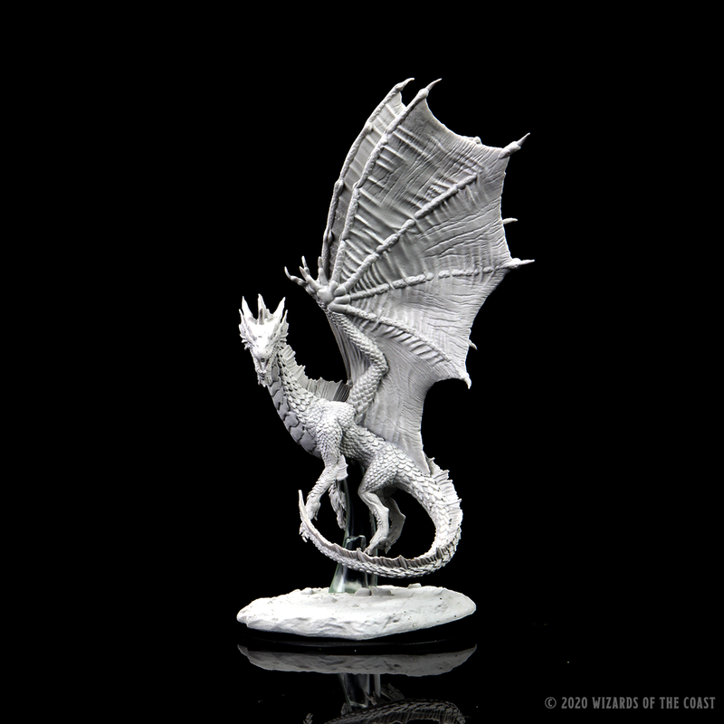 Wizkids Minis D&D 90036 Young Silver Dragon