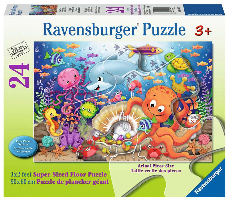 Ravensburger Puzzle 24 Piece Fishie's Fortune (super Sized)