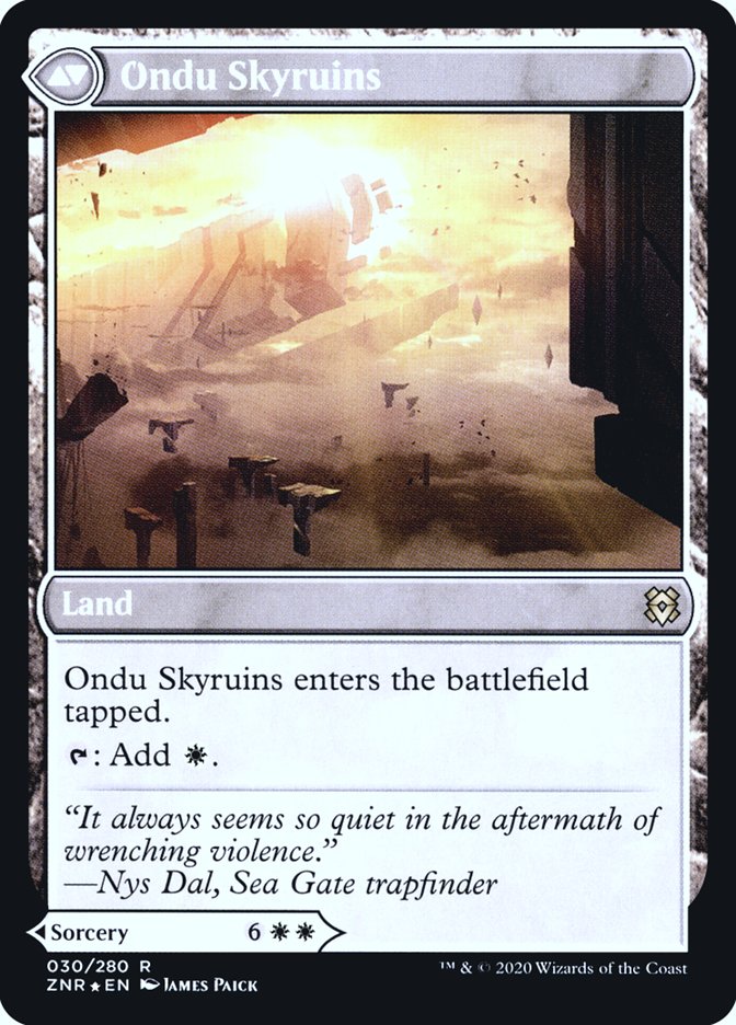 Ondu Inversion // Ondu Skyruins [Zendikar Rising Prerelease Promos]