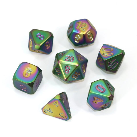 Die Hard Dice Forge Dice Set - Scorched Rainbow Satin