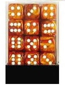 Chessex 36d6 Lustrous Bronze/white