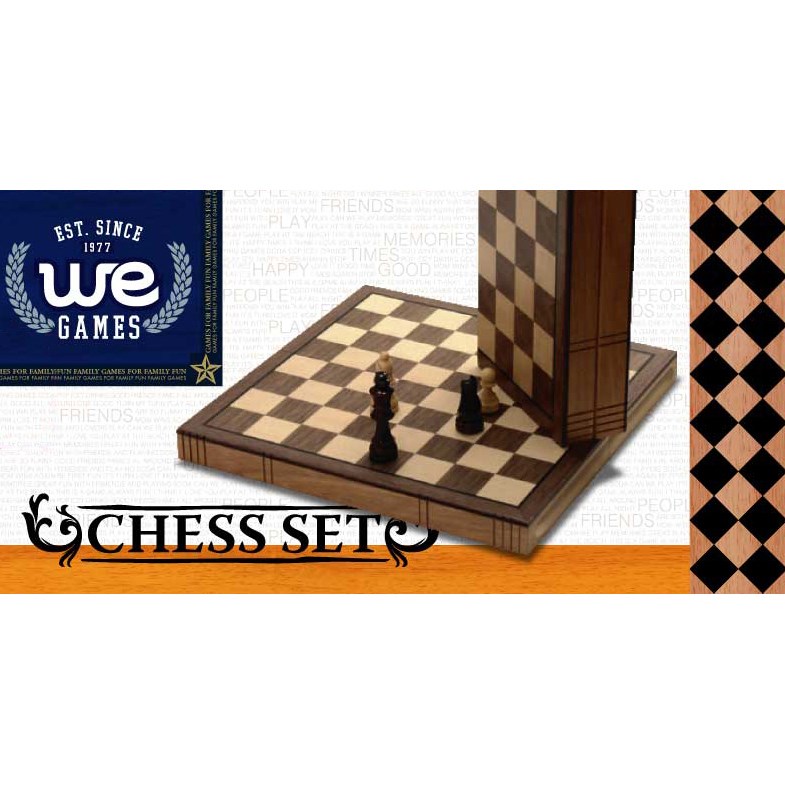Chess Set 10.75" Oak Folding   We12-0111