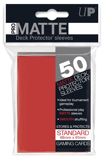 Ultra PRO Sleeves: Deck Protector Matte Red (50)