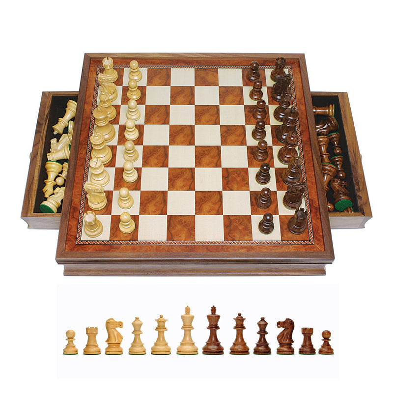 Chess Set 19" Camphr W/storage We12-3419