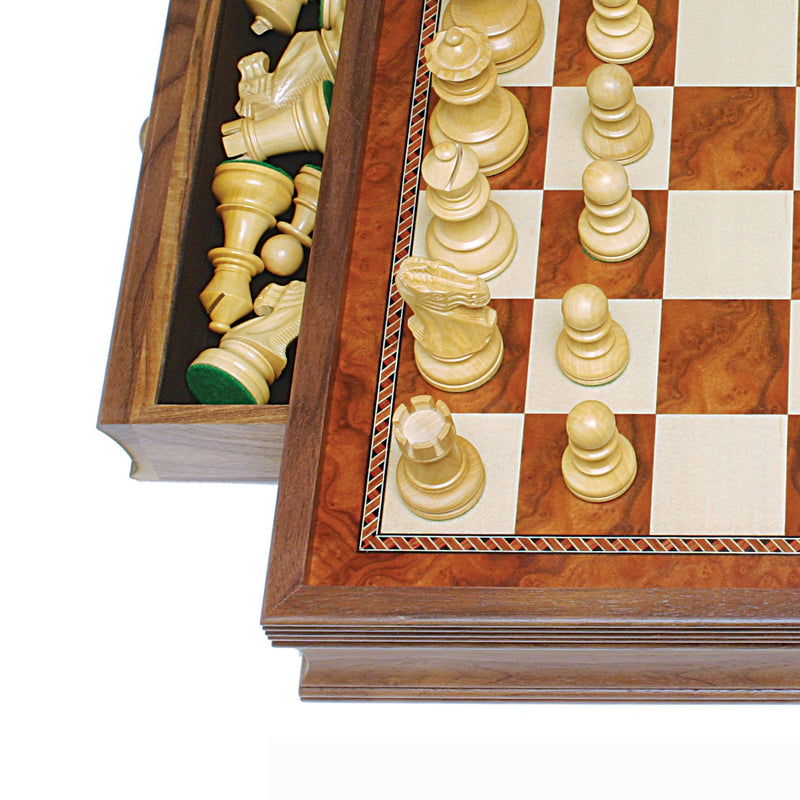 Chess Set 19" Camphr W/storage We12-3419