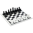 Chess Set 13.75" Glass We14-2115 Black/clear