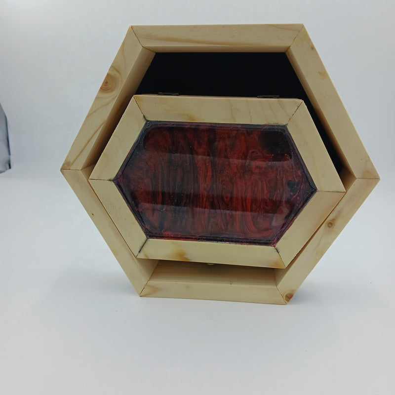 Calder's Craft Handmade Polygonal Dice Tray With Dice Vault Set