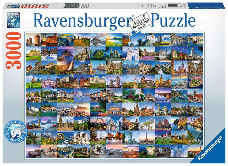 Ravensburger Puzzle 3000 Piece 99 Beautiful Places In Europe