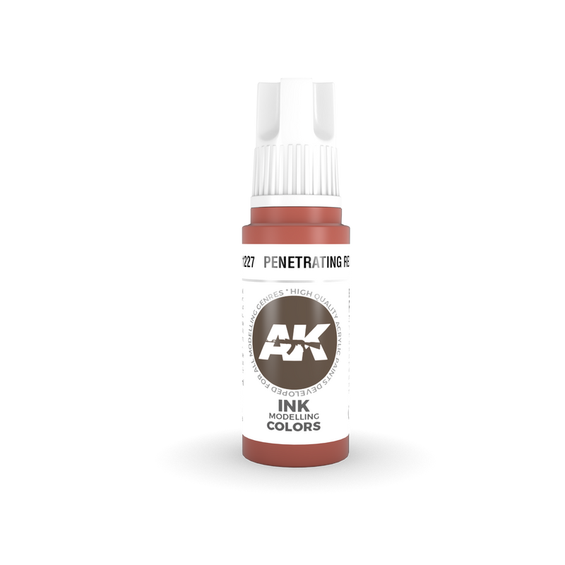 AK Interactive 3rd Gen Acrylic Penetrating Red INK 17ml