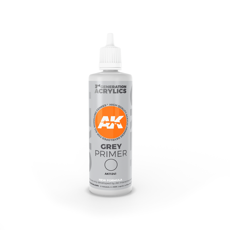 AK Interactive 3rd Gen Grey Primer 100ml