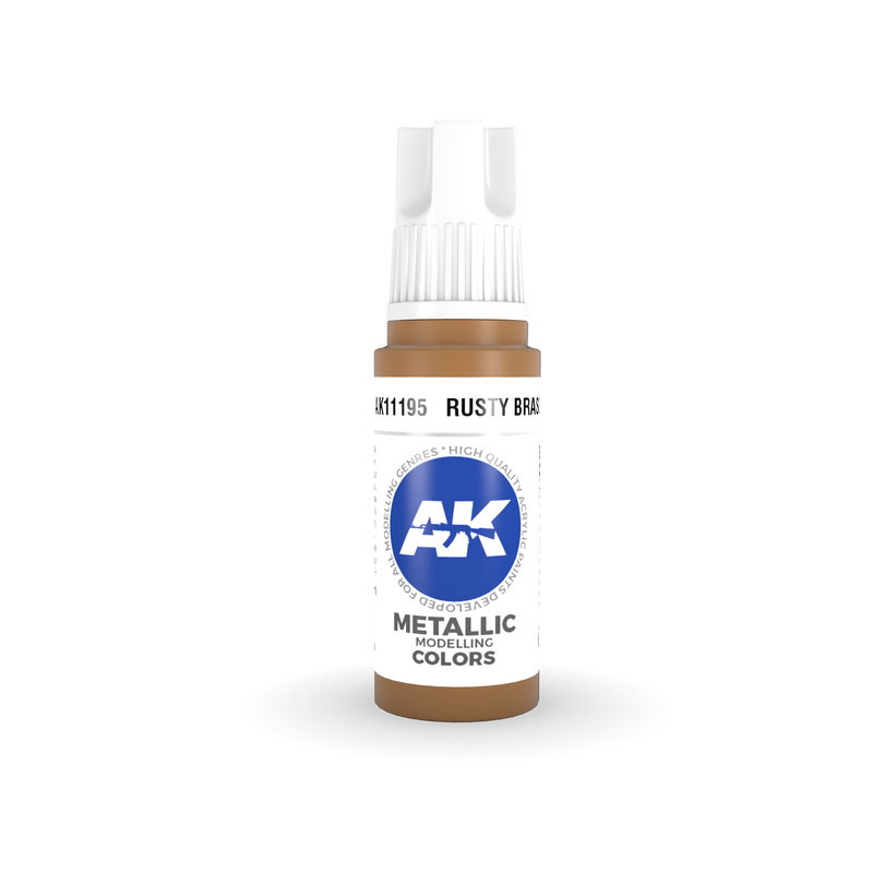 AK Interactive 3rd Gen Acrylic Rusty Brass Metallic 17ml