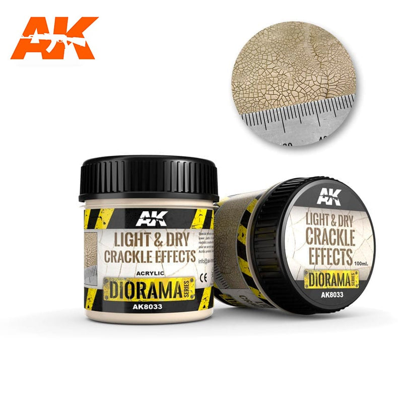 AK Interactive Light & Dry Crackle Effects - 100ml (Acrylic)