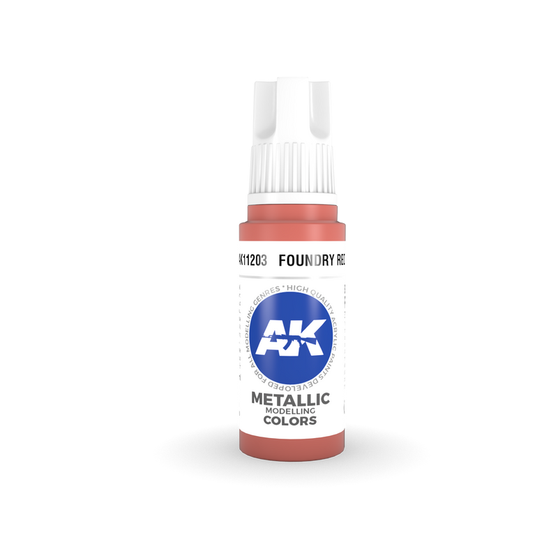 AK Interactive 3rd Gen Acrylic Foundry Red Metallic 17ml