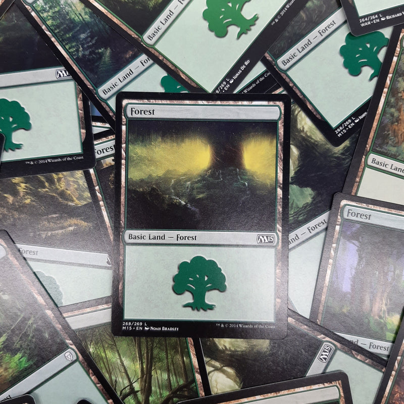 MTG - 2x carte magic forest / plains foil (terrain de base) D&D VO
