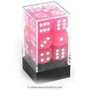 Chessex 12d6 Frosted Pink/white