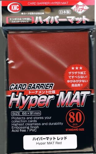 KMC Sleeves: Hyper MAT Red (80)