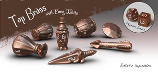 Ph Dice Rogue Top Brass & Fang White