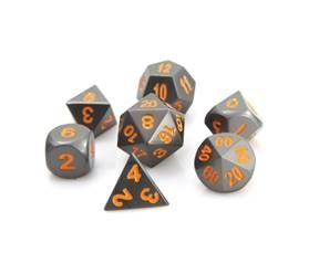 Die Hard Dice Rpg Dice Set Gunmetal W/orange