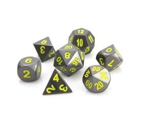 Die Hard Dice Rpg Dice Set Gunmetal W/yellow