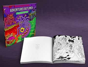 Dungeons and Dragons 5th Edition Adventures Outlined Coloring Book