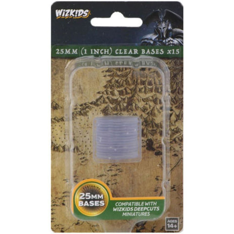 Wizkids Minis 73594 Clear 25mm Round Base (15)