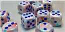 Chessex 36d6 Festive Pop Art/blue