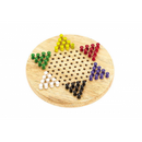 Chinese Checkers - 7" Wood Board (6 CLR Pegs)