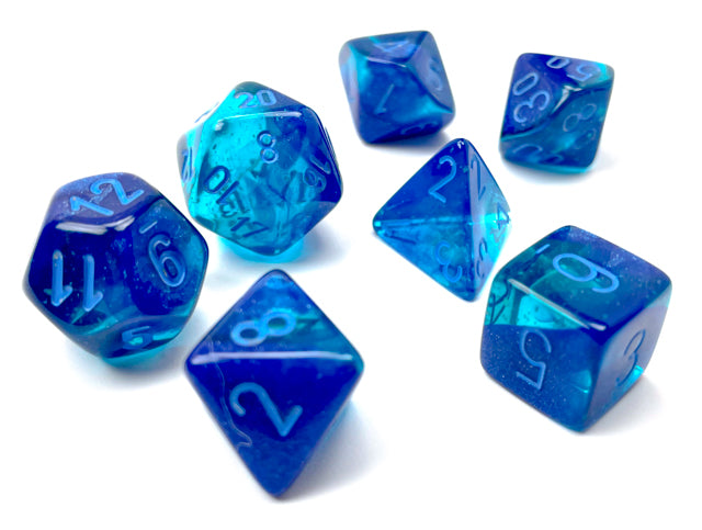 Chessex Poly Gemini Blue/Light Blue Luminary