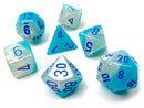 Chessex Poly Gemini Pearl Turquoise-White/Blue Luminary