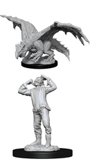 Wizkids Minis D&D 90029 Green Dragon Wyrmling and Afflicted Elf