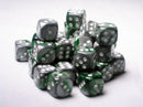 Chessex 36d6 Gemini Green-steel/white