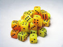 Chessex 36d6 Gemini Orange-yellow/black