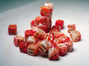 Chessex  36d6 Gemini Red-white/gold
