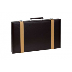 Backgammon - 18" Brown/tan Leatherette