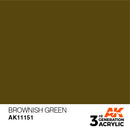 AK Interactive 3rd Gen Acrylic Brownish Green 17ml