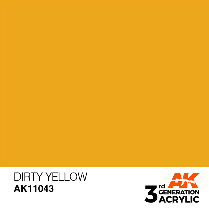 AK Interactive 3rd Gen Acrylic Dirty Yellow 17ml