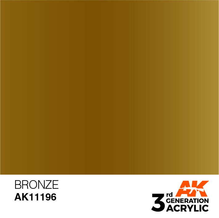 AK Interactive 3rd Gen Acrylic Bronze Metallic 17ml