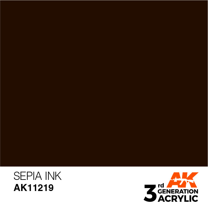 AK Interactive 3rd Gen Acrylic Sepia INK 17ml