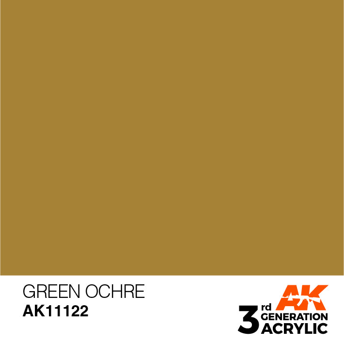 AK Interactive 3rd Gen Acrylic Green Ocher 17ml