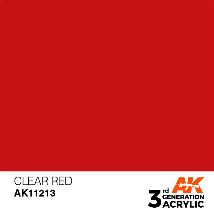 AK Interactive 3rd Gen Acrylic Clear Red 17ml