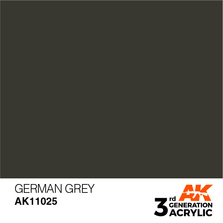 AK Interactive 3rd Gen Acrylic German Grey 17ml