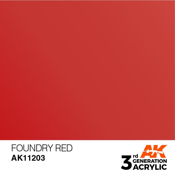 AK Interactive 3rd Gen Acrylic Foundry Red Metallic 17ml