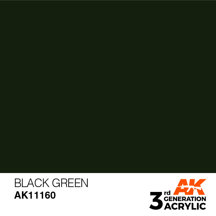 AK Interactive 3rd Gen Acrylic Black Green 17ml