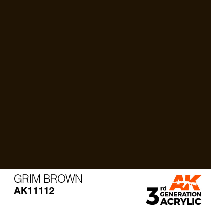 AK Interactive 3rd Gen Acrylic Grim Brown 17ml