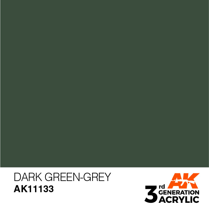 AK Interactive 3rd Gen Acrylic Dark Green-Grey 17ml