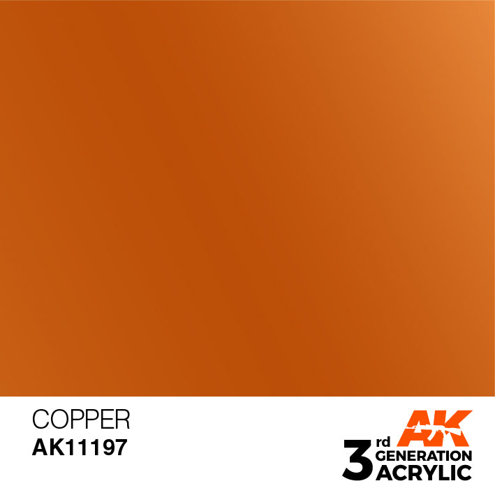 AK Interactive 3rd Gen Acrylic Copper Metallic 17ml