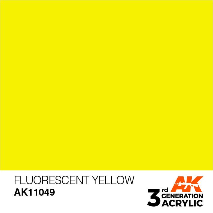 AK Interactive 3rd Gen Acrylic Fluorescent Yellow 17ml